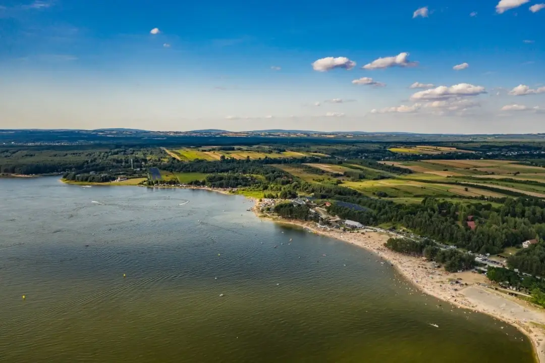 Zalew Chańcza widziany z lotu ptaka